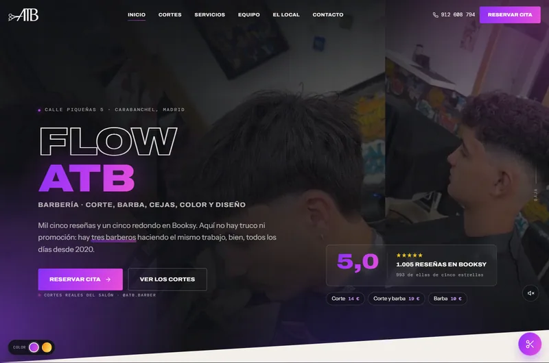 Barbería ATB, en Carabanchel