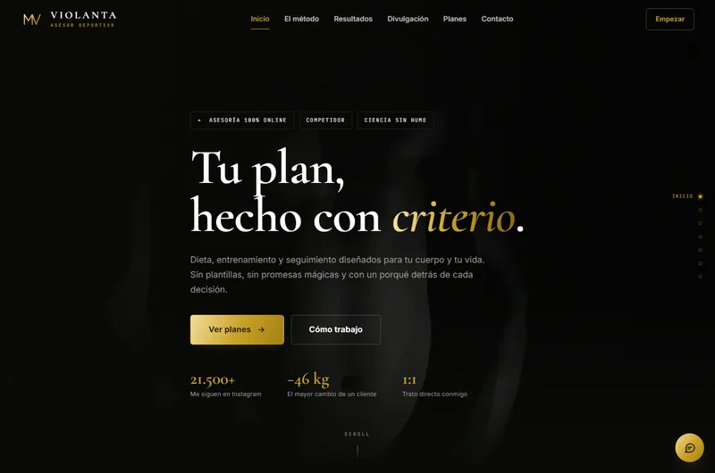 Miguel Violanta, asesor deportivo online