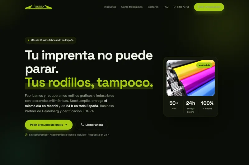 Roheley, rodillos de imprenta